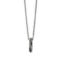 Sterling Silver Pendant With Black Gemstones