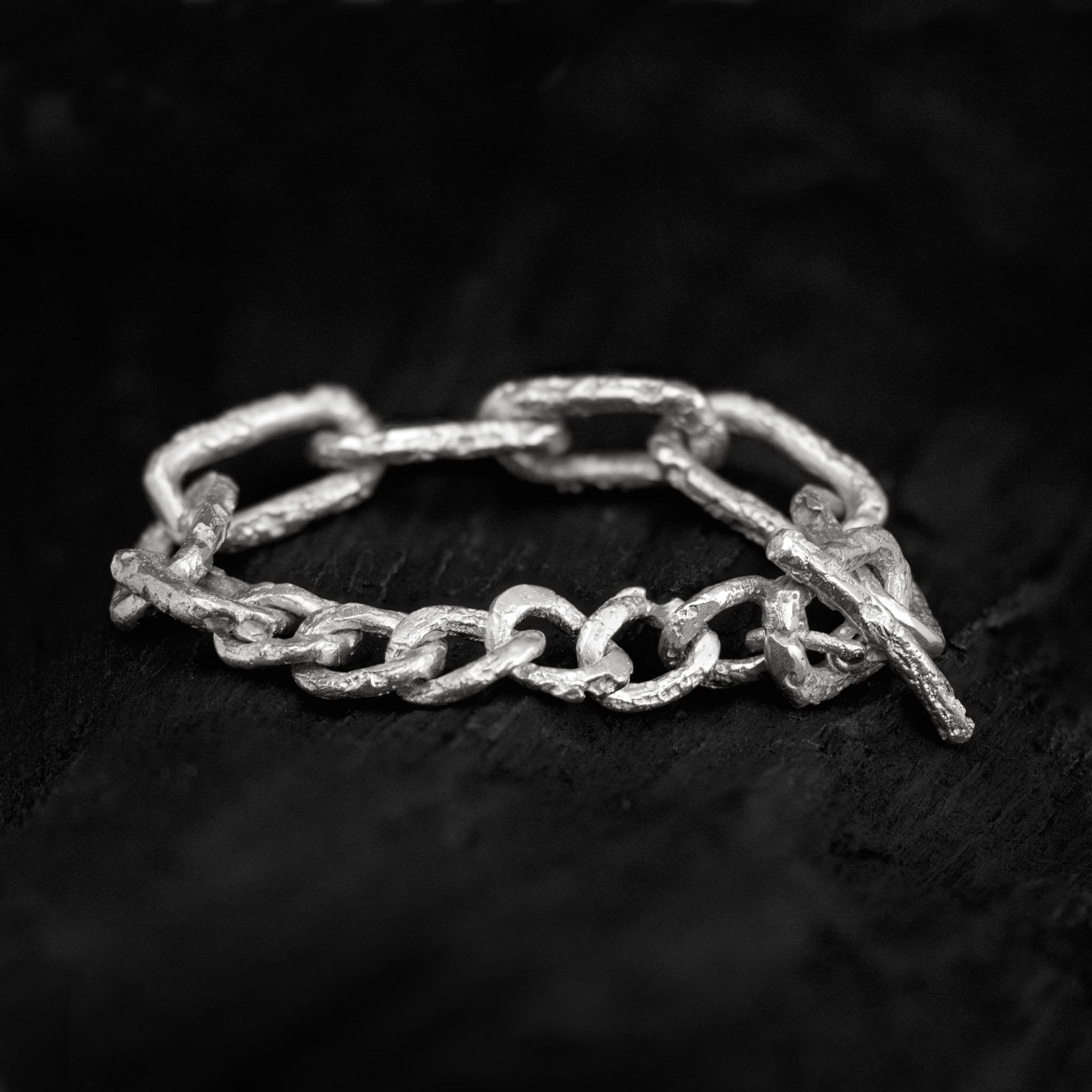 Sterling Silver Bracelet With A Chunky Bold Chain