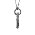Sterling Silver Ring And Bar Pendant Necklace