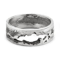 Oxidised Sterling Silver Crater Ring