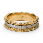 Mixed Yellow And White Gold Wedding Rings