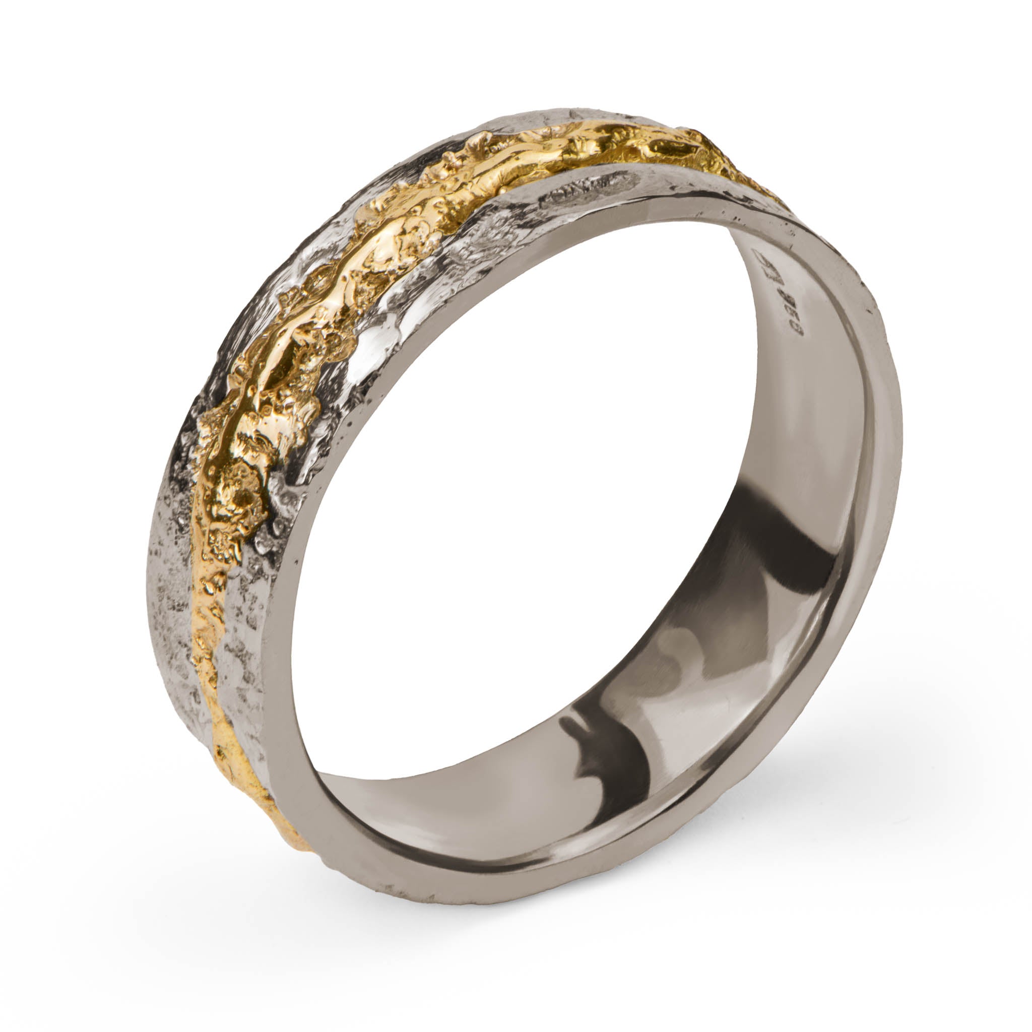 Mixed Yellow And White Gold Wedding Rings