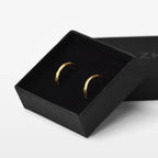 Organic Yellow Gold Hoop Earrings