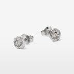 Sterling Silver Earrings With A Moissanite Diamond