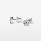 Sterling Silver Earrings With A Moissanite Diamond