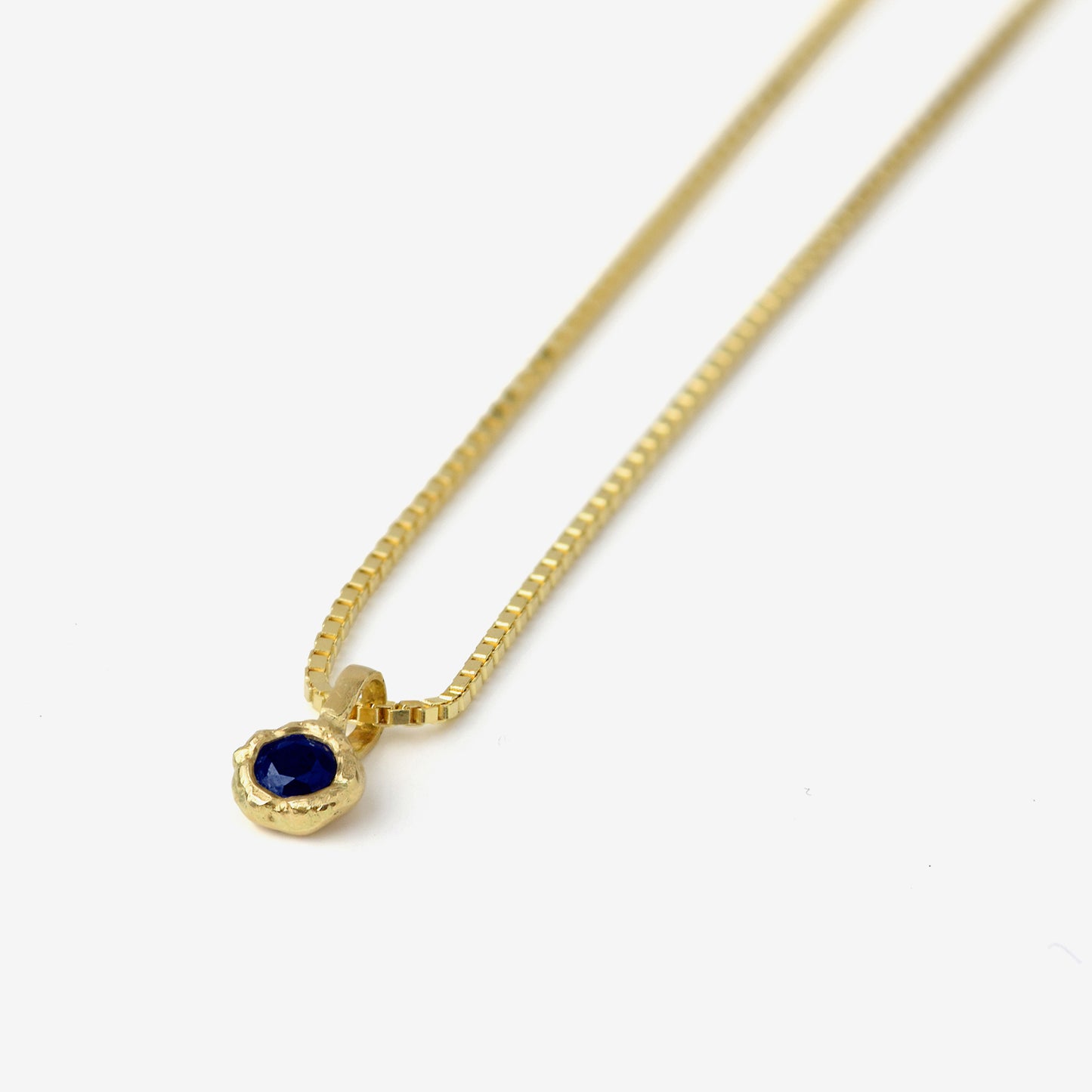 Sirius -  Gold Necklace With Blue Gemstone