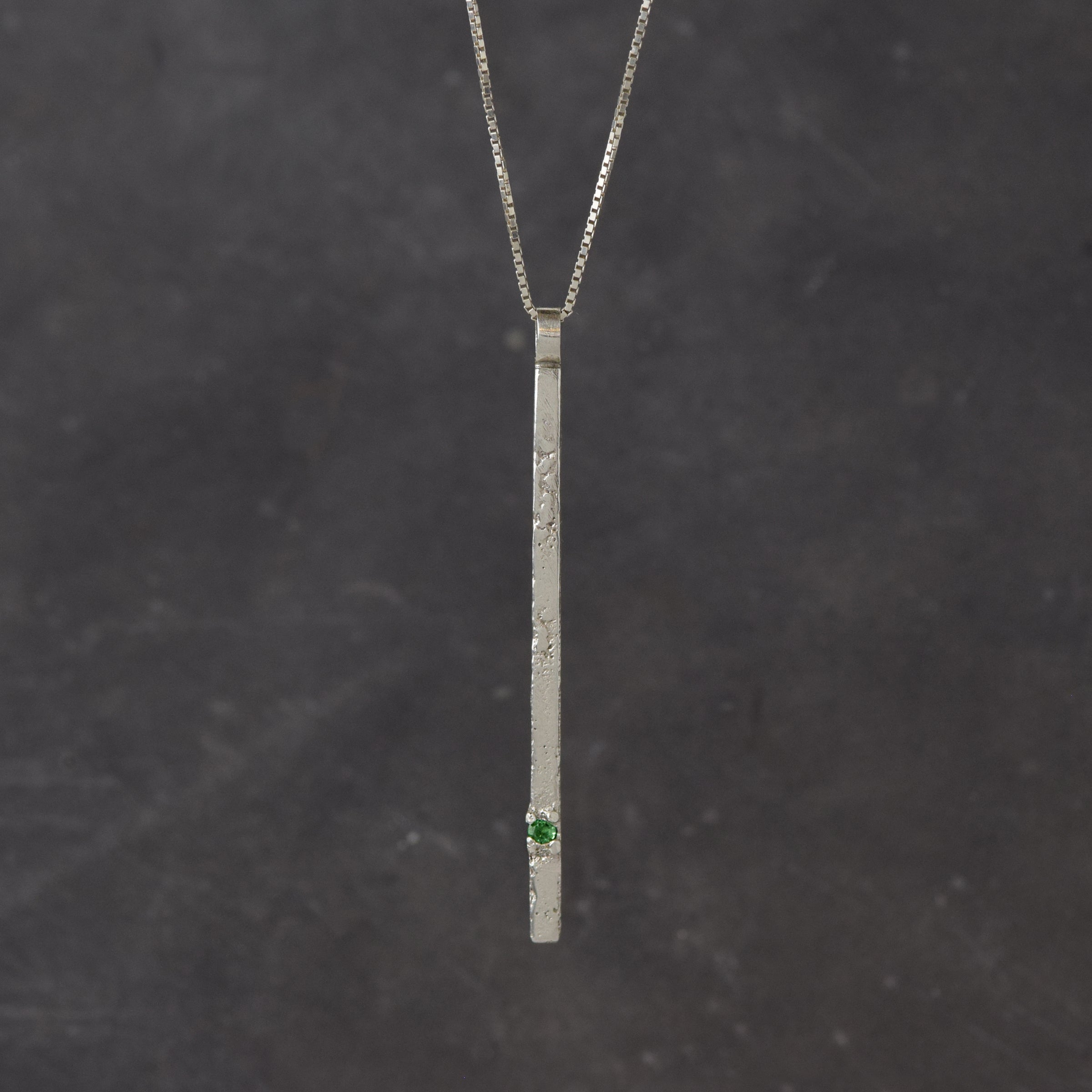 Sterling Silver Monolith Pendant Necklace
