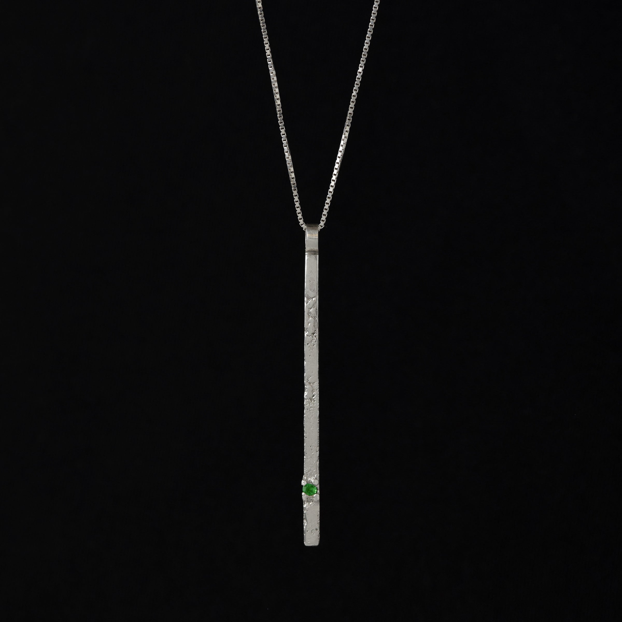 Sterling Silver Monolith Pendant Necklace