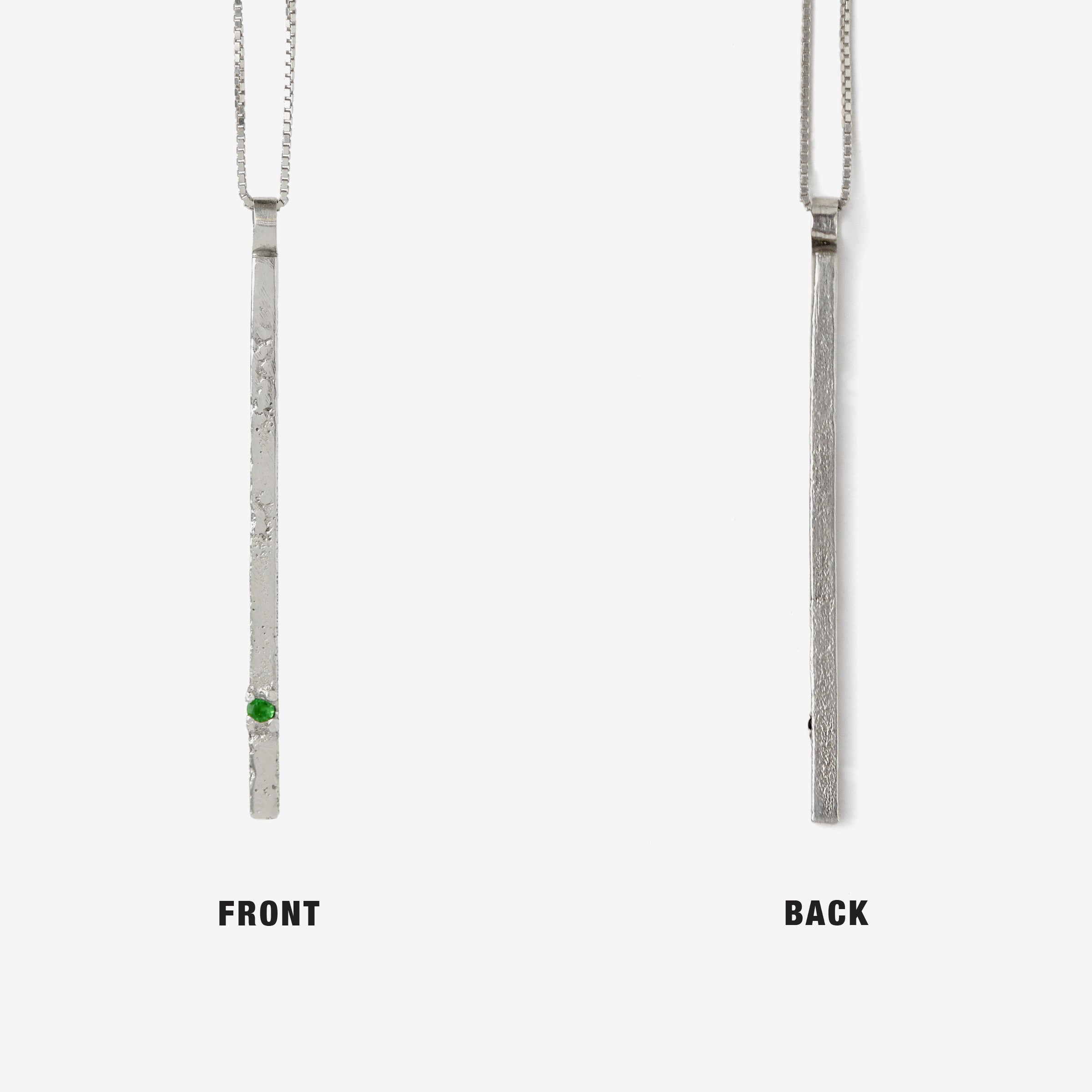 Sterling Silver Monolith Pendant Necklace