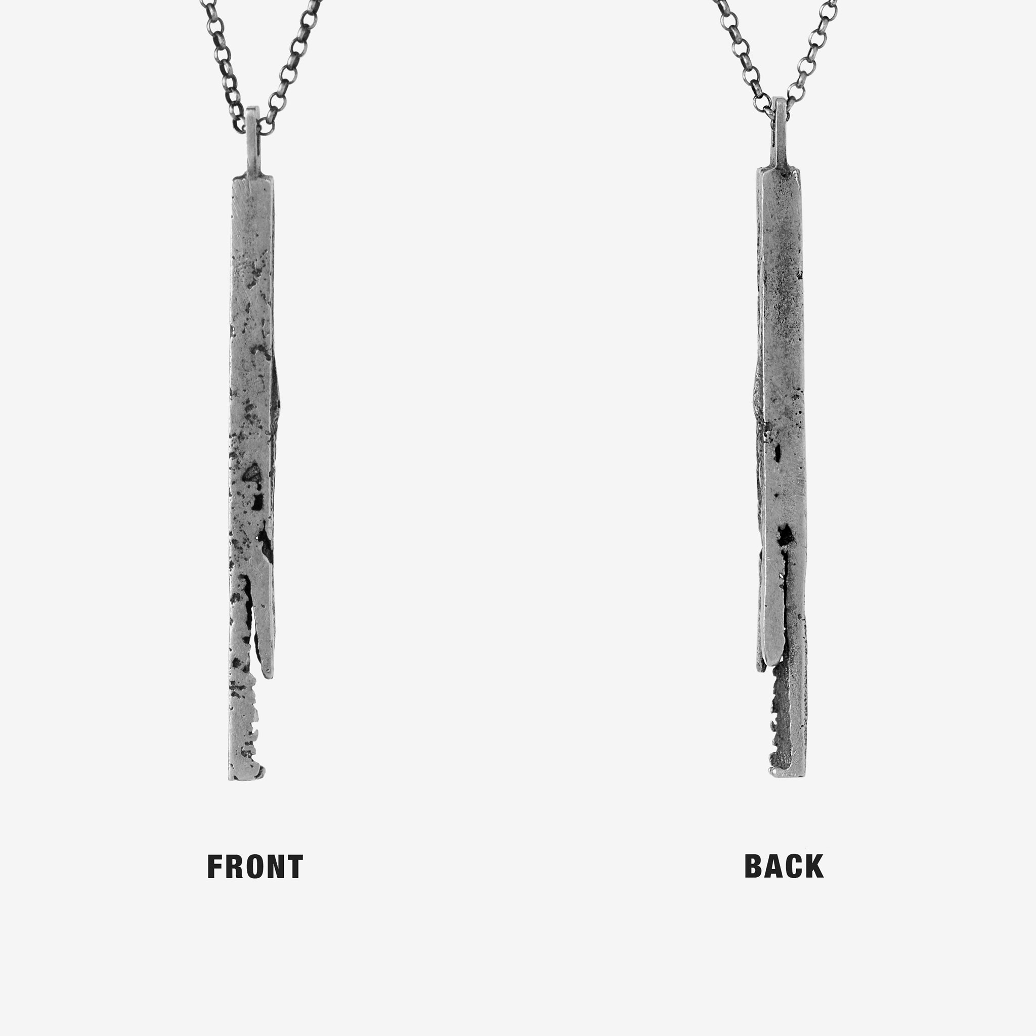 Sterling Silver Bar Pendant Necklace