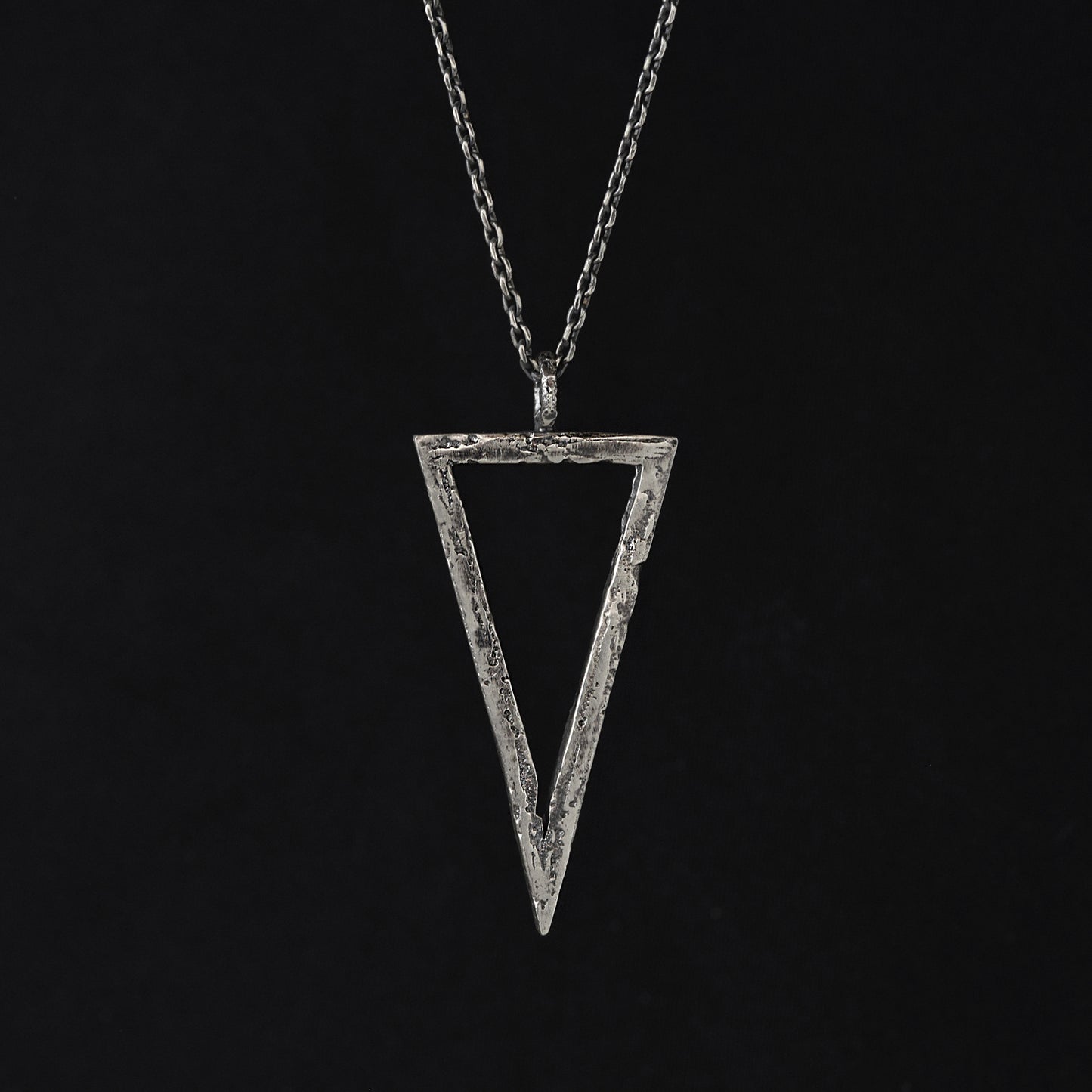 Deneb - Sterling Silver Triangle Necklace