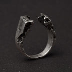 Oxidised Sterling Silver Eroded Signet Ring