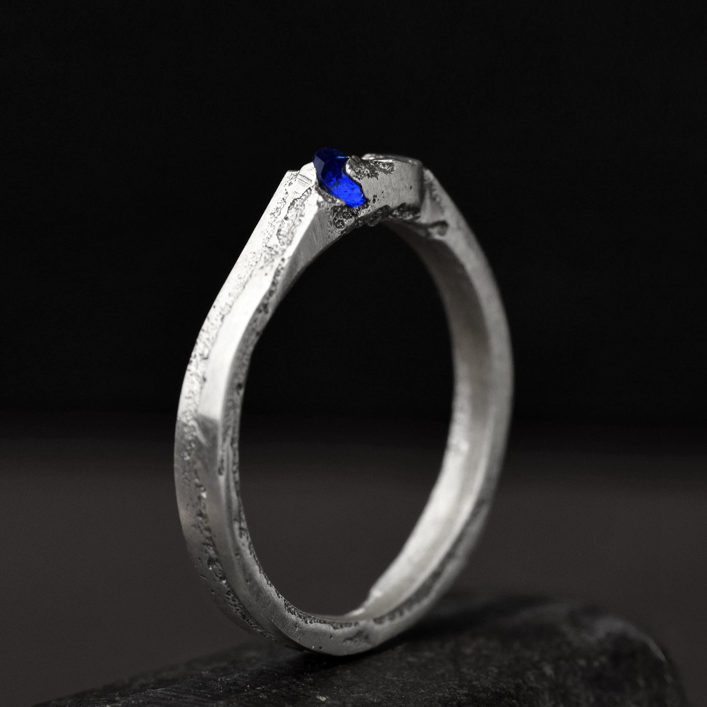 Pincoya - Sterling Silver Ring With Blue Gemstone