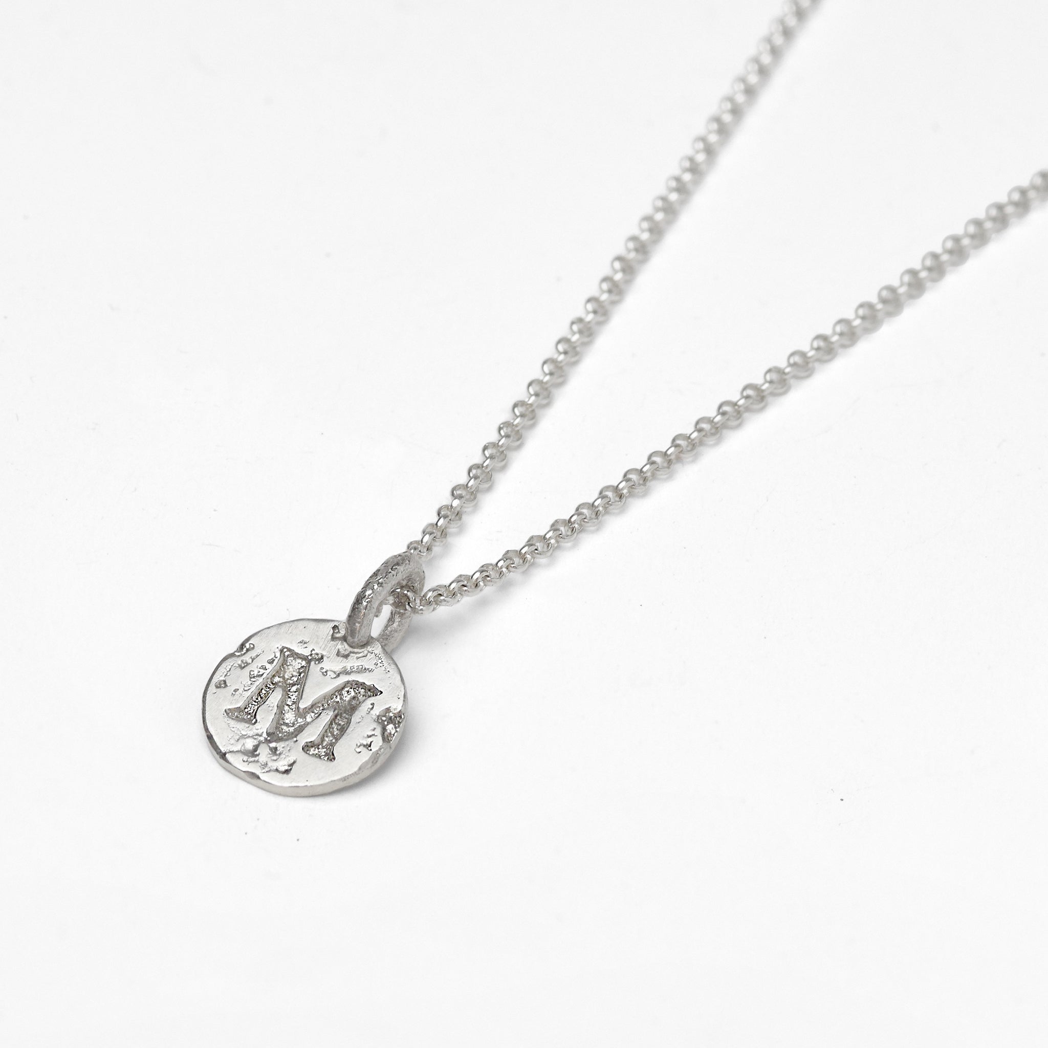 Sterling Silver Initials Coin Necklace