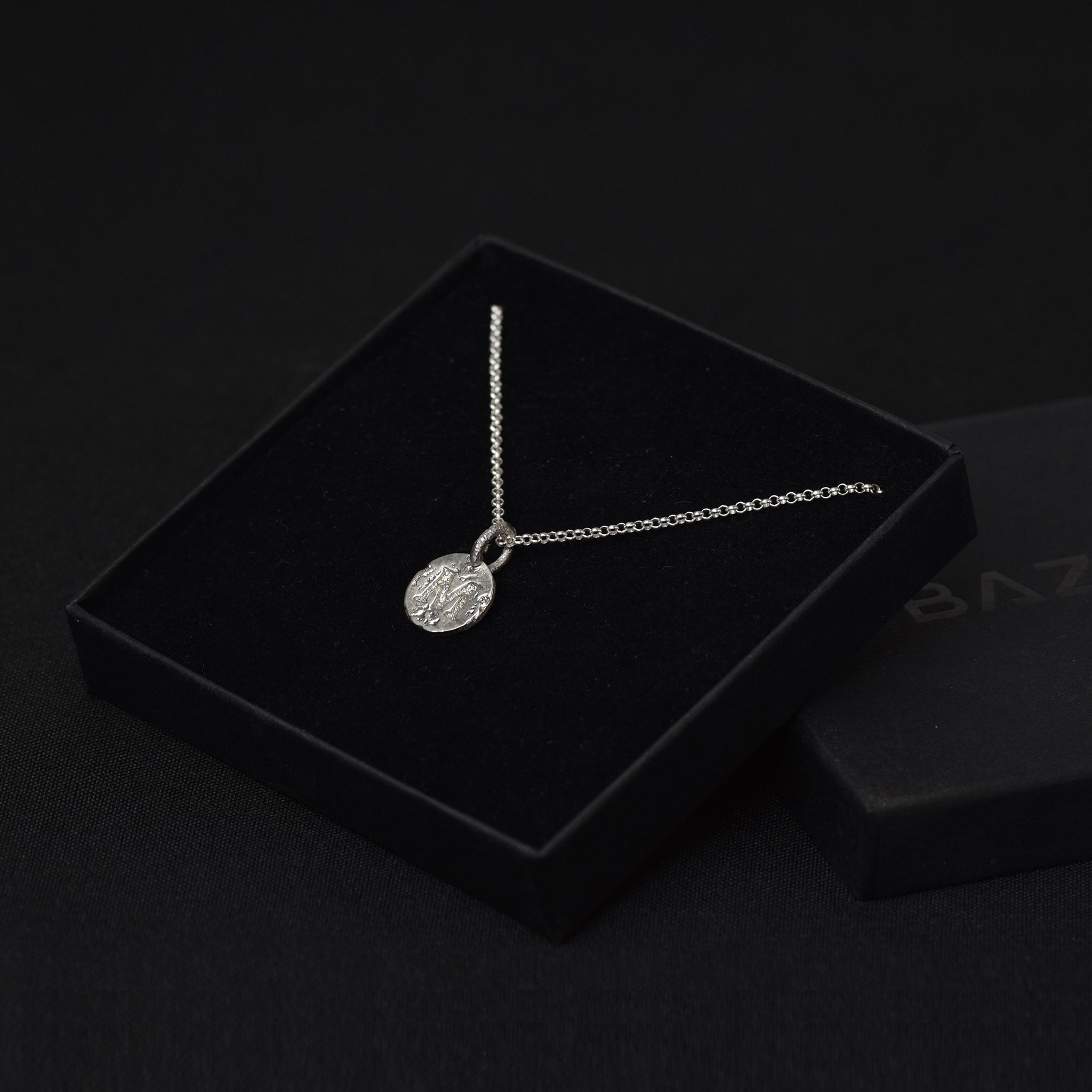 Sterling Silver Initials Coin Necklace